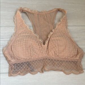 Aerie Lace Bralette in Tan